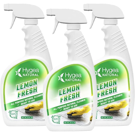 Hygea Natural Lemon Fresh  Natural All Purpose Cleaner Ready to use 24oz Spray 3 pack HN-3003-3